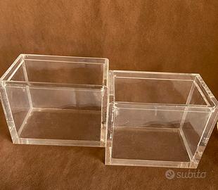 2 Scatole in Plexiglass Cristallo