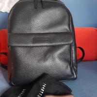 Zaino in pelle nero da uomo
