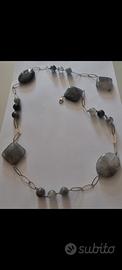 collana argento e pietre