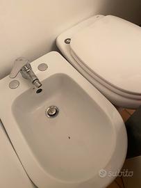 Coppia wc e bidet seminuovi con rubinetto