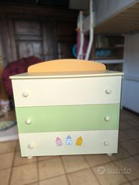 CASETTIERA CAMERETTA BIMBI + 2 LIBRERIE GRATIS