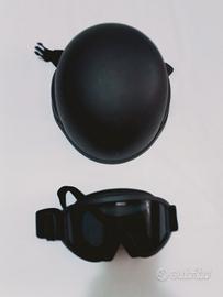 elmetto e occhiali SWAT per softair 