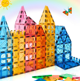 64 pezzi Costruzioni Magnetiche per Bambini 3D Gio