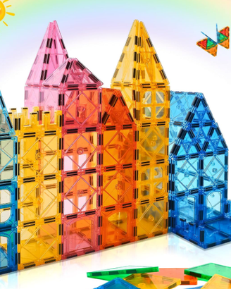 64 pezzi Costruzioni Magnetiche per Bambini 3D Gio