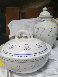 Biscottiera con vaso portacaramelle ecc. Art derut