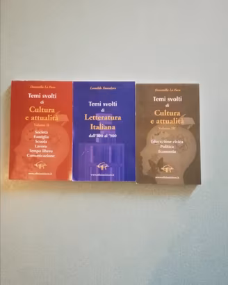 set 3 libricini Temi svolti  mini tascabili 