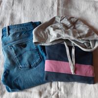 Emporio Armani: 14 anni jeans + felpa cotone