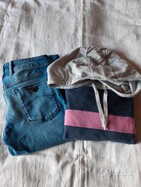Emporio Armani: 14 anni jeans + felpa cotone