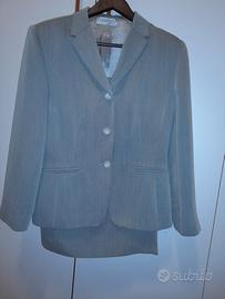 Tailleur vintage grigio chiaro mezza stagione