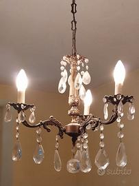 LAMPADARIO CHANDELIER OTTONE BRUNITO 3 LUCI