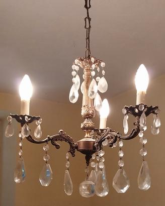 LAMPADARIO CHANDELIER OTTONE BRUNITO 3 LUCI