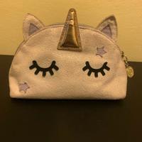 Pochette borsa porta trucchi unicorno glitterato n