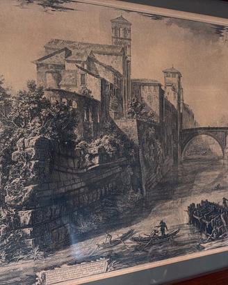 stampa Piranesi isola Tiberina