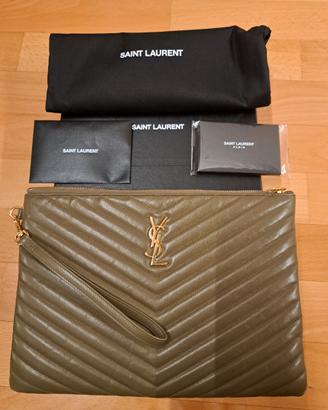 Pochette verde oliva YSL