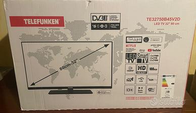 Tv 32” telefunken smart tv hd
