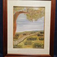 Quadro Il Campo. Olio su legno