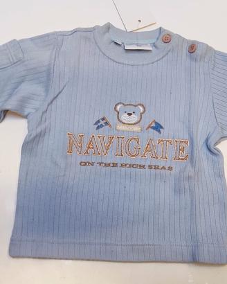 Maglia neonato a coste 12 mesi