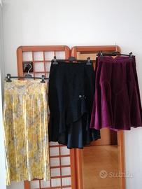 3 GONNE TG 42 GIALLA NUOVA +2 DI VELLUTO 