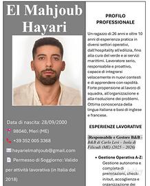 Operaio / Magazziniere / tuttofare/ Manovale