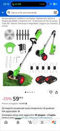 Decespugliatore a Batteria 21V con 2 Batterie – Co