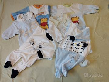 Tutine ciniglia taglia 0-3 mesi - 6 pezzi