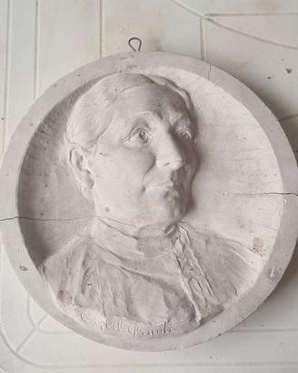 scultura in gesso di Enrico Girbafranti Don Bosco