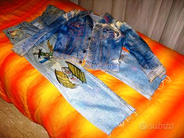 Costume Carnevale/Halloween PUNK decorato a mano