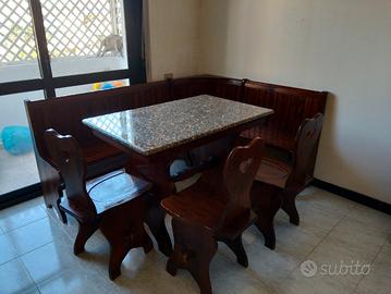 Giro panca in vero legno - Artigianato Storico 