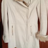 Giacca Donna vera pelle bianca taglia M