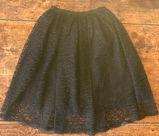 Gonna nera ricamata con fodera Nora.Z Paris