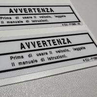Adesivi “Avvertenza” MBK Booster Spirit