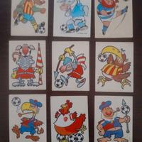 9  figurine Mascotte calciatori panini 1988 1989