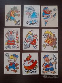 9  figurine Mascotte calciatori panini 1988 1989