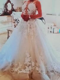 abito da sposa nuovo tg 46