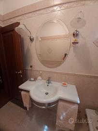 BAGNO SPECCHIO OVALE  LAVANDINO LAVABO APPLIQUE