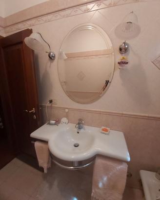 BAGNO SPECCHIO OVALE  LAVANDINO LAVABO APPLIQUE