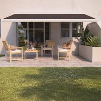 Tenda da sole elettrica 4x3m, marrone.