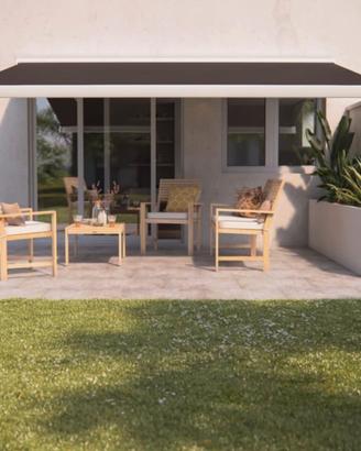 Tenda da sole elettrica 4x3m, marrone.