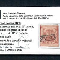 NAPOLI 2 GRANA ROSSO MATTONE 2° TAVOLA USATO MARGI