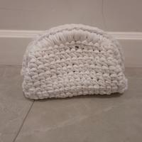 borsa bianca fatta a mano