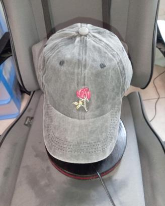 🌹 Cappello Baseball "Dad Hat" con Rosa Ricamata