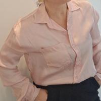 camicia raso rosa pallido