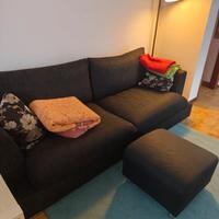 Divano Design Frales 3 Posti - Piuma d'Oca + Pouf