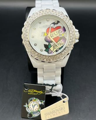 Orologio Ed Hardy True Love Bianco Cristalli
