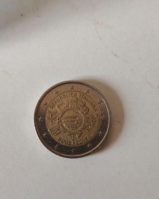 moneta 2 euro repubblica italiana 2002 2012