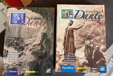 Due libri filatelia Dante Alighieri