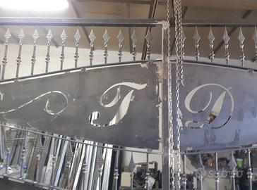 Cancello in ferro battuto compreso cancelletto