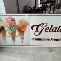 Insegna Tabella Rigida "Gelato Produzione Propria"