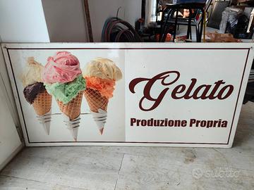 Insegna Tabella Rigida "Gelato Produzione Propria"