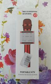 Microfono Wireless Speaker Bluetooth Karaoke nuovo